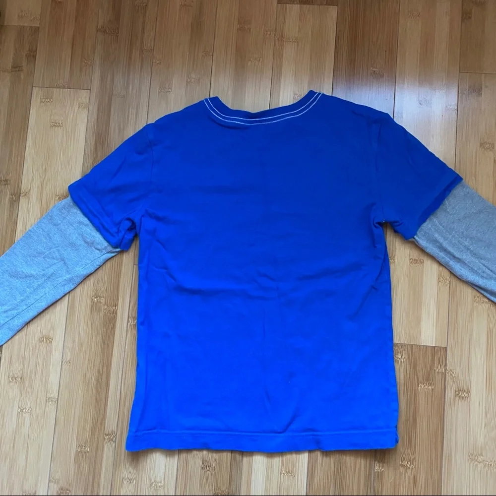Crazy 8 Blue & Yellow Football Long Sleeve Tee SzM